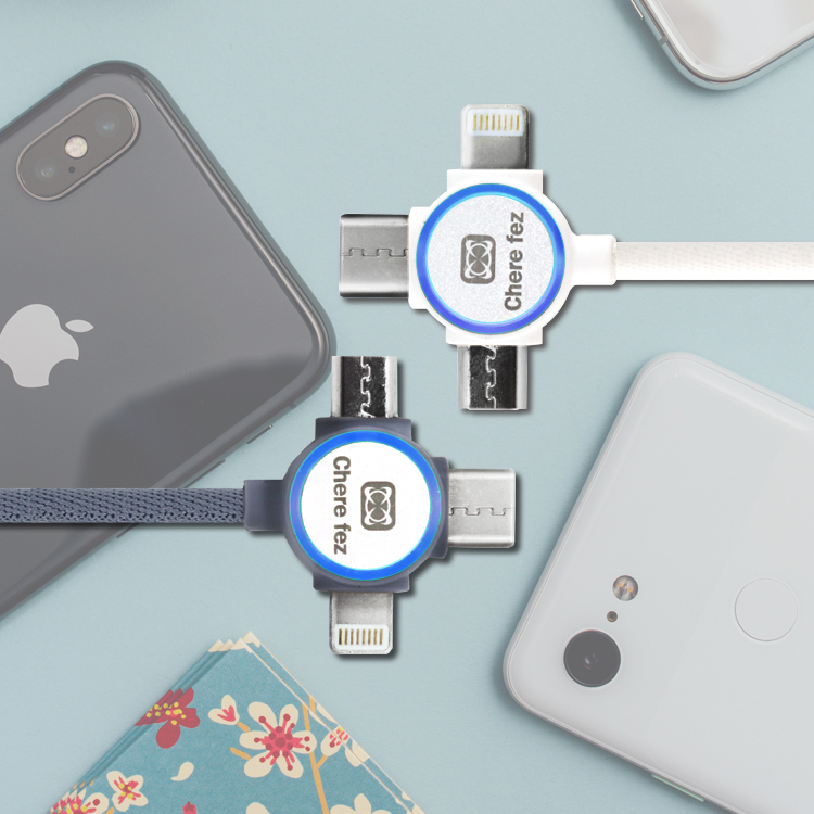 �������� LED 3in1 ��Ƽ QC3.0 ���̺�